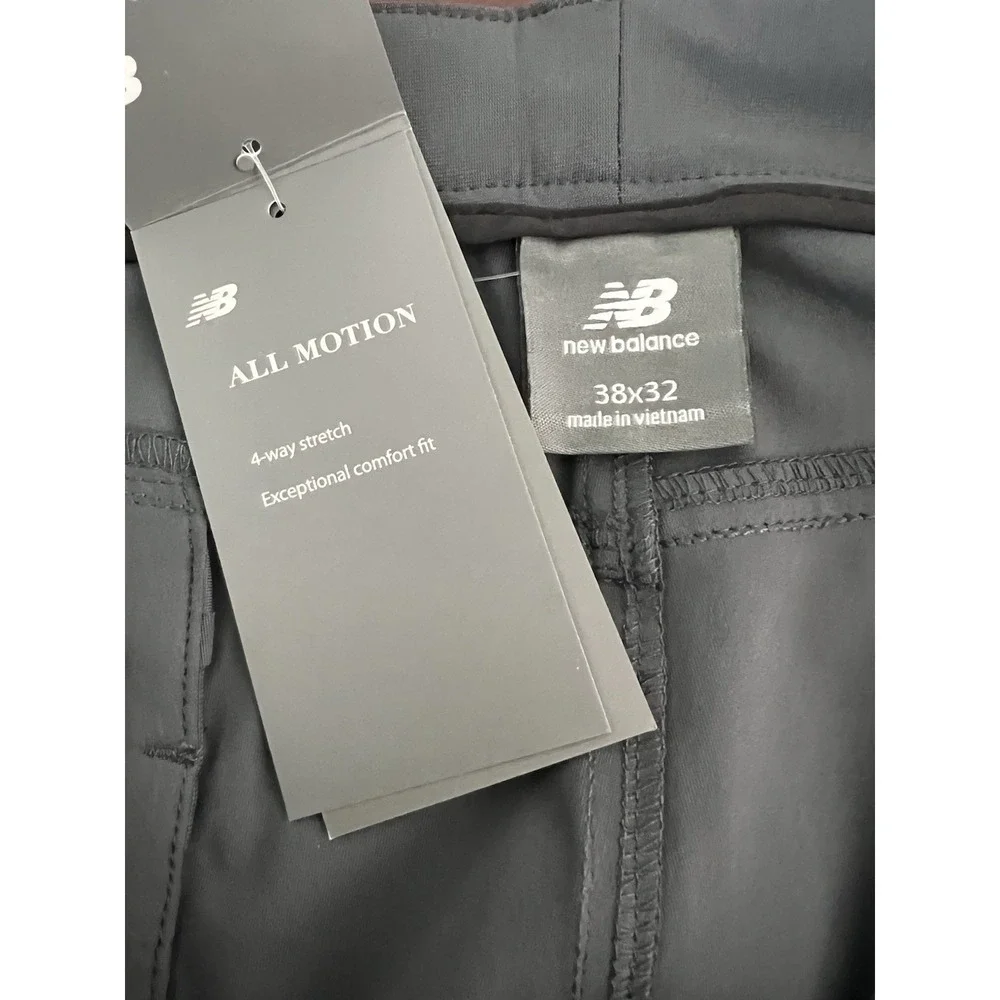 New Balance All Motion Men 38x32 Dark Gray 5-Pocket 4-Way Stretch Golf Pants NEW